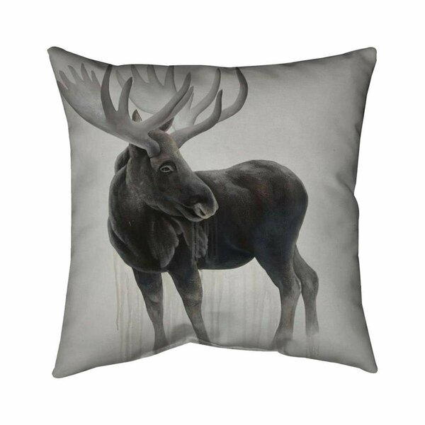 Begin Home Decor 20 x 20 in. Bull Moose-Double Sided Print Indoor Pillow 5541-2020-AN438-1